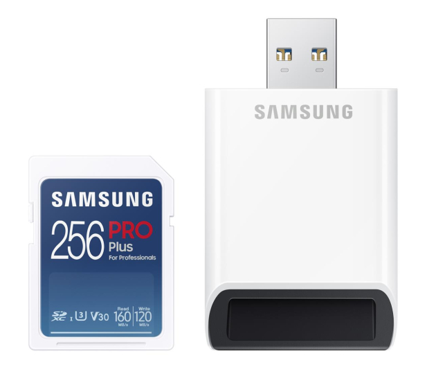 Samsung 256GB SDXC PRO Plus 160MB/s z czytnikiem - 729809 - zdjęcie
